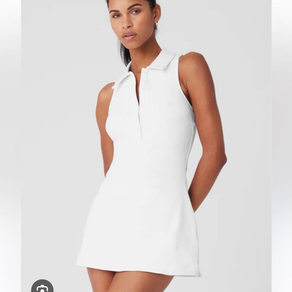 Alo Charmed Collared Tennis Dress